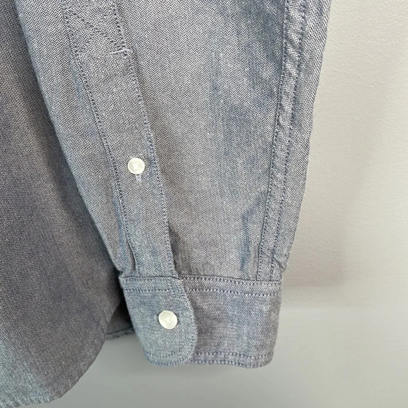TIMBERLAND Mens Brushed Cotton Button Down Shirt Long Sleeve Logo Slim Fit S - Picture 6 of 13